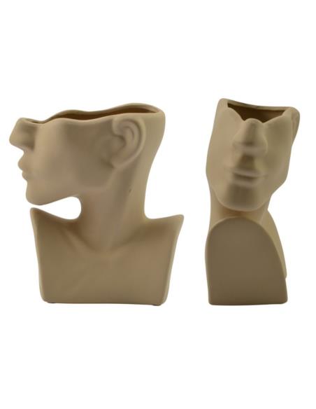Doniczka ceramiczna Twarz 21x18cm PL-339