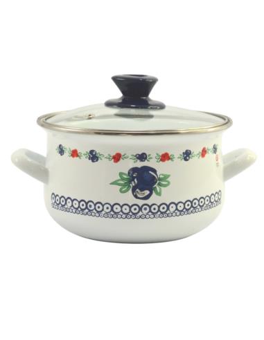 Garnek emalia 18cm 2,9L Pyza Kalina