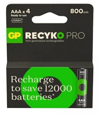 Akumulator GP RECYKO PRO AAA 800mah 4szt