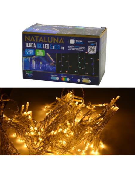 Lampki choinkowe 160 LED białe ciepłe wewn/zewn 5+0,9m