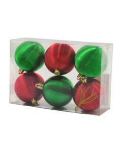 Bombki plastikowe 60mm 6 sztuk mix 2