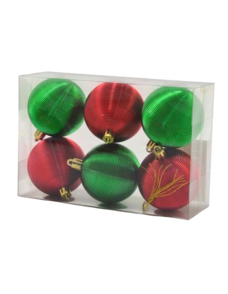 Bombki plastikowe 60mm 6 sztuk mix