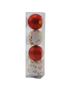 Bombki plastikowe 8cm 4 sztuki