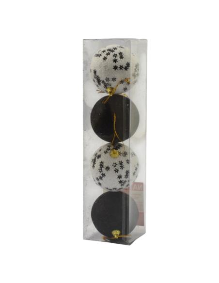 Bombki plastikowe 8cm 4 sztuki