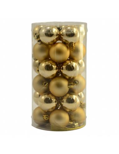 Bombki 30szt 4cm gładkie szampan SPB430