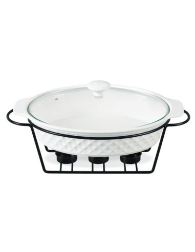 Brytfanna z podgrzewaczem 37,5cm 2,3L Maestro MR-11559-74 biała