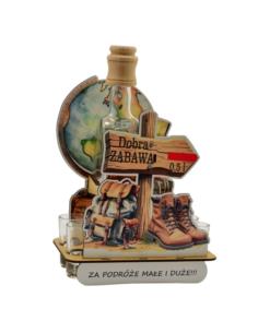 Karafka szklana Podróże 852 +6 kieliszków