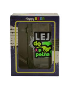 Kufel szklany 500ml Dzień Chłopaka "Lej do pełna"