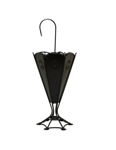 Parasolnik metalowy pełny czarny półmat 330
