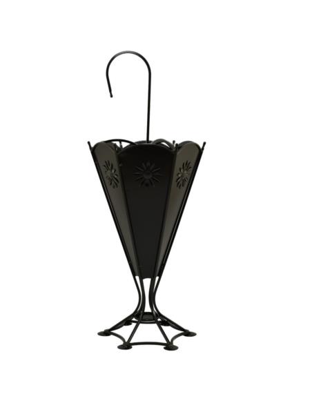 Parasolnik metalowy pełny czarny półmat 330