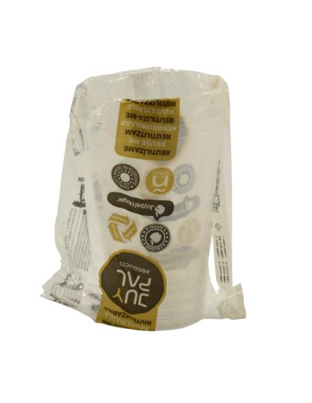 Kubki 4 sztuki 400ml polipropylenowe bezbarwne