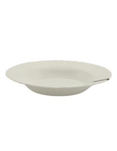 Talerz Eva głęboki 23cm biały szkło hartowane