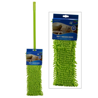Mop płaski +kij zielony szenilowy Hit