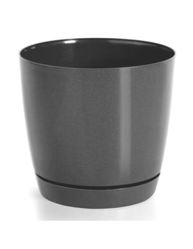 Doniczka Coubi 15cm grafit DUOP155 okrągła
