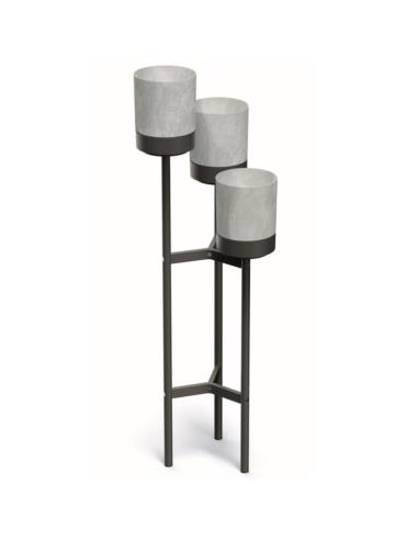 Kwietnik metalowy 3 kwiaty Bloomie beton 39,5x42x120cmIKD3L