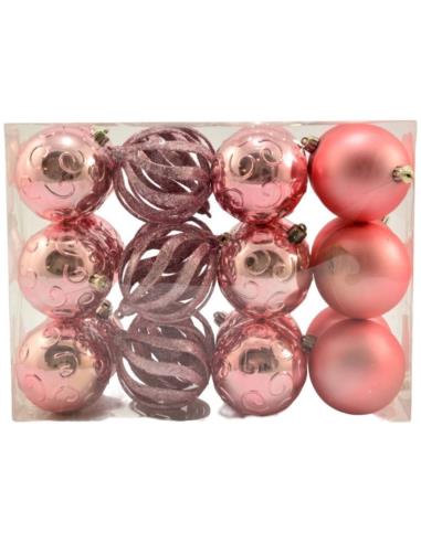 Bombki 24szt 8cm 2329 mix