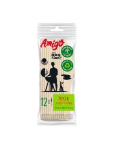 Noże jednorazowe drewniane 12 sztuk Amigo