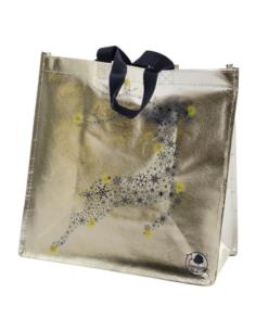 Torba na zakupy PP Jelonek srebrny świąteczna 34x34x18cm