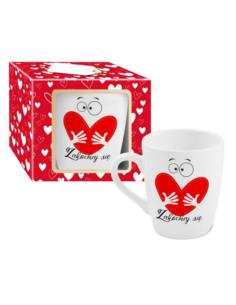 Kubek ceramiczny 300ml baryłka Walentynki "Zakochaj się"