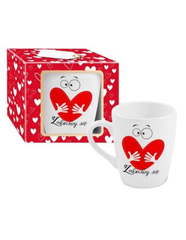 Kubek ceramiczny 300ml baryłka Walentynki "Zakochaj się"