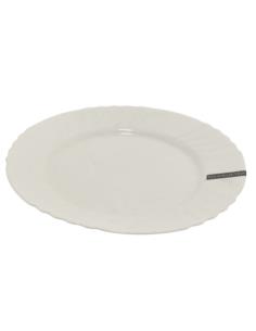 Talerz Eva płytki 25cm biały szkło hartowane