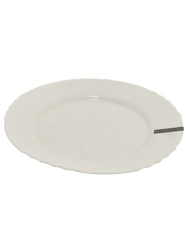 Talerz Eva płytki 25cm biały szkło hartowane