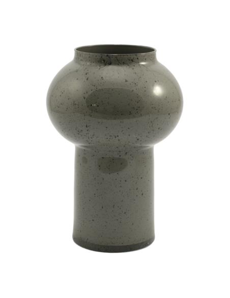 Wazon szklany 30x20cm popiel-czarny M1580