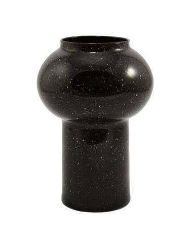 Wazon szklany 30x20cm czarny-biały M1580