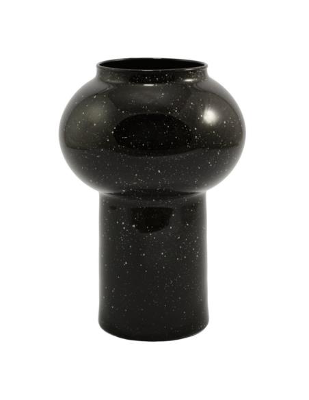 Wazon szklany 30x20cm czarny-biały M1580