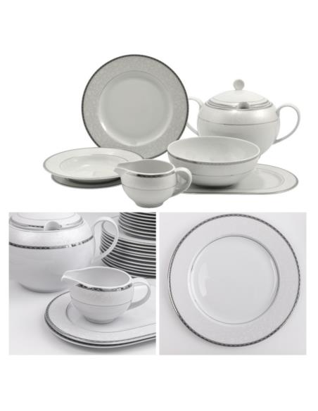 Serwis obiadowy Waza WA-99p Classic platyna 42 elementy