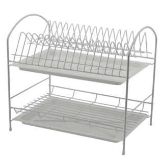 Suszarka do naczyń 2-poziomowa 40cm biała