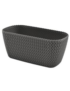 Doniczka Splofy szary 29,7x14,5x13,3cm owalna