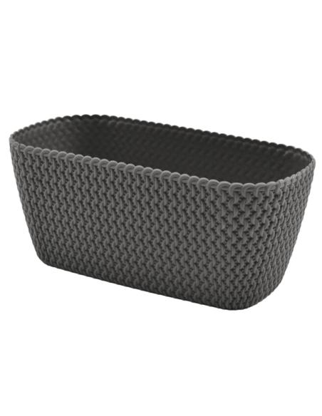 Doniczka Splofy szary 29,7x14,5x13,3cm owalna