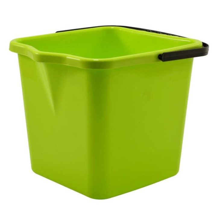 Wiadro 12L plastikowe kwadrat beż 828-00 mix