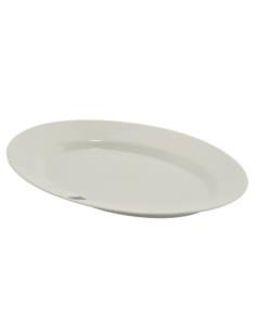 Półmisek szklany Blanca 36cm biały szkło hartowane