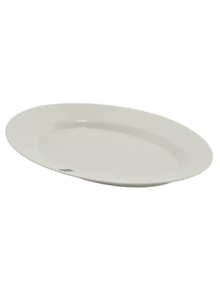 Półmisek szklany Blanca 36cm biały szkło hartowane