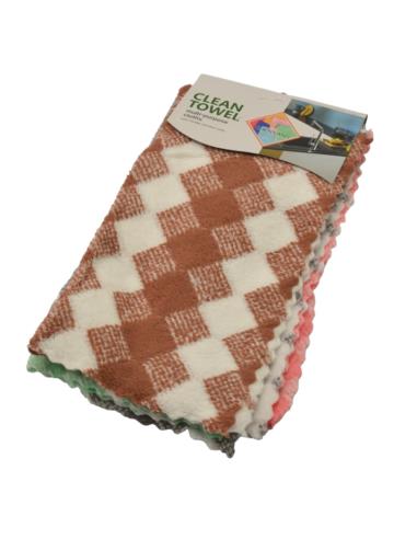Ścierki kuchenne 30x30cmk 5 sztuk mikroflanela mix