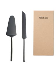 Nóż + łopatka do ciasta Nero CE213 Villa Italia