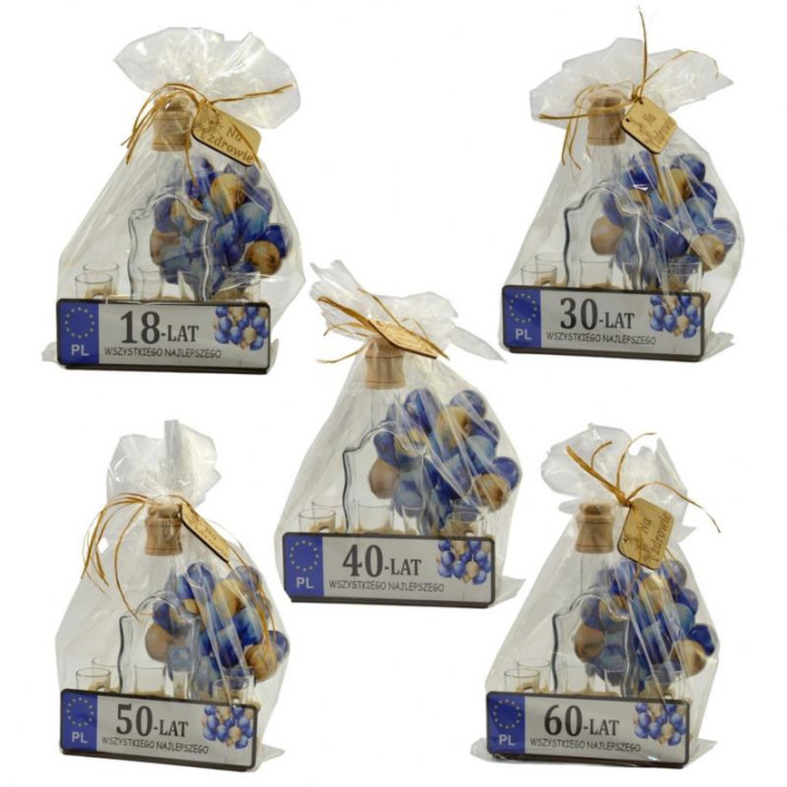 Karafka szklana Tablica Rejestracyjna-Cyfra 839 mix