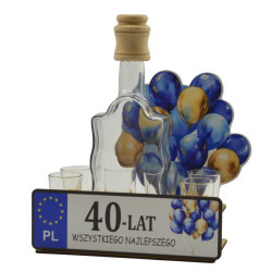 Karafka szklana Tablica Rejestracyjna-Cyfra 839 mix