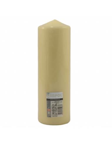 Świeca walec 25cm 80/250 Ecru parafinowa bezzapachowa