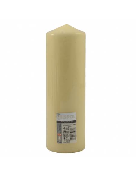 Świeca walec 25cm 80/250 Ecru parafinowa bezzapachowa