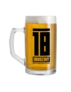 Kufel szklany 500ml 18 urodziny