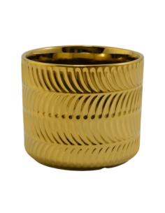 Doniczka ceramiczna 15x13cm złota 2296