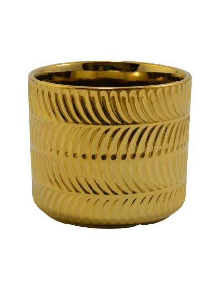 Doniczka ceramiczna 15x13cm złota 2296