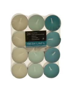 Świeca Tealight Fresh Linen 24 sztuki