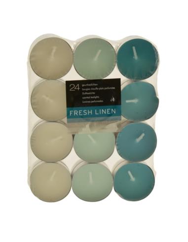 Świeca Tealight Fresh Linen 24 sztuki