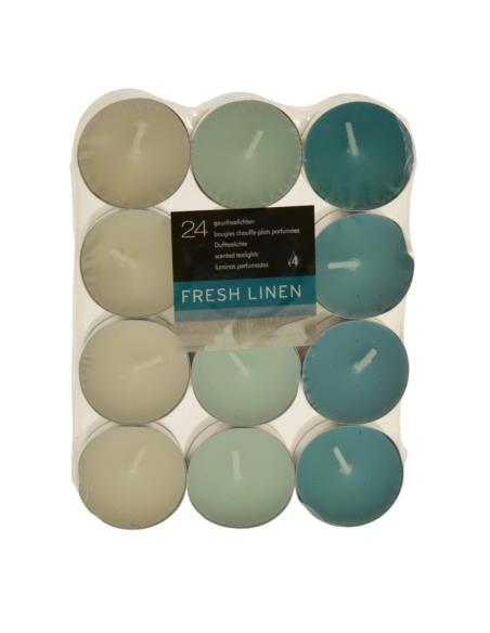 Świeca Tealight Fresh Linen 24 sztuki