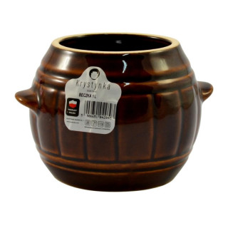 Beczka kamionka 1,0L mała h:11,5cm