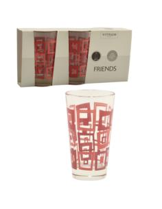 Szklanki 360ml 3szt Friends wysokie